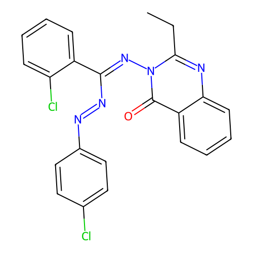 C23H17Cl2N5O structure