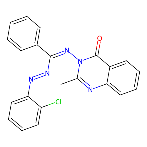 3-((((2-Chlorophenyl)azo)phenylmethylene)amino)-2-methyl-4(3H)-quinazolinone structure