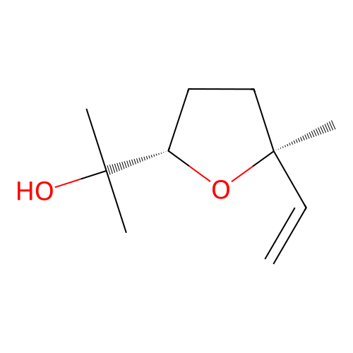 2-Furanmethanol, 5-ethenyltetrahydro-alpha,alpha,5-trimethyl-, trans- structure