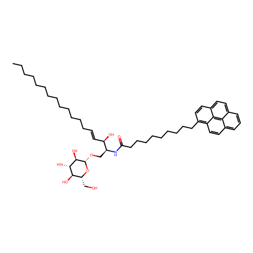 N-(10-(1-Pyrenyl)decanoyl)glucocerebroside structure