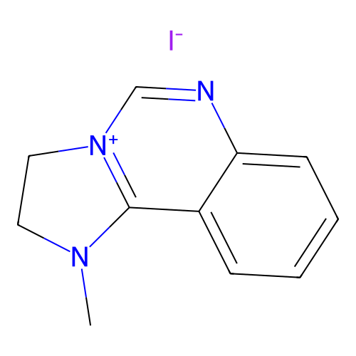 1-Methyl-2,3-dihydroimidazo[1,2-c]quinazolin-1-ium iodide structure