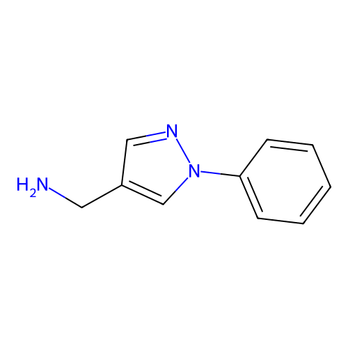 (1-phenyl-1H-pyrazol-4-yl)methanamine structure