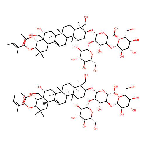 Beta-Escin, beta-Reparil, beta-Aescinu structure