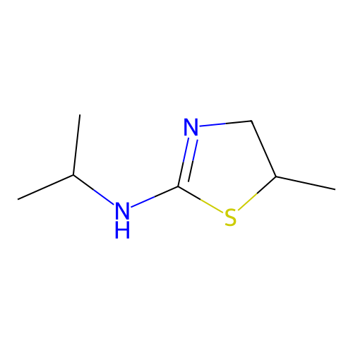 5-methyl-N-(propan-2-yl)-4,5-dihydro-1,3-thiazol-2-amine structure