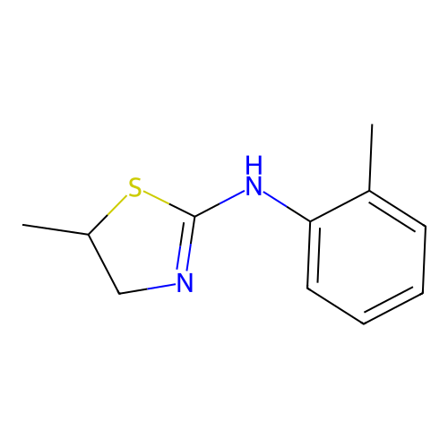 5-methyl-N-(2-methylphenyl)-4,5-dihydro-1,3-thiazol-2-amine structure