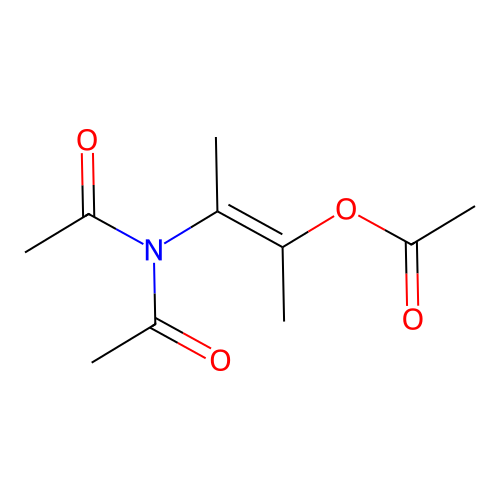 [(E)-3-(diacetylamino)but-2-en-2-yl] acetate structure
