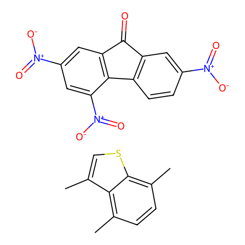 3,4,7-Trimethyl-1-benzothiophene;2,4,7-trinitrofluoren-9-one structure