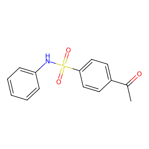 4-acetyl-N-phenylbenzenesulfonamide structure