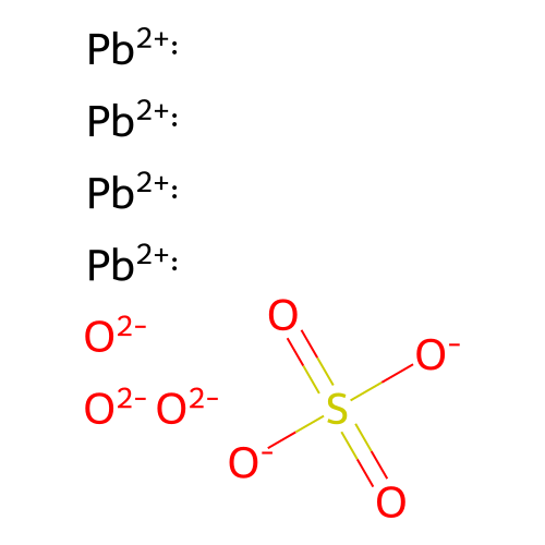 Lead oxide sulfate (Pb4O3(SO4)) structure