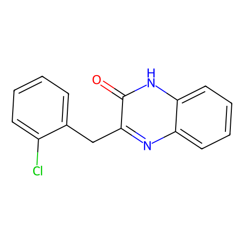 3-[(2-chlorophenyl)methyl]-1H-quinoxalin-2-one structure