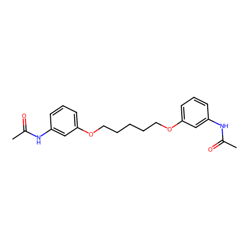 N-[3-({5-[3-(acetylamino)phenoxy]pentyl}oxy)phenyl]acetamide structure