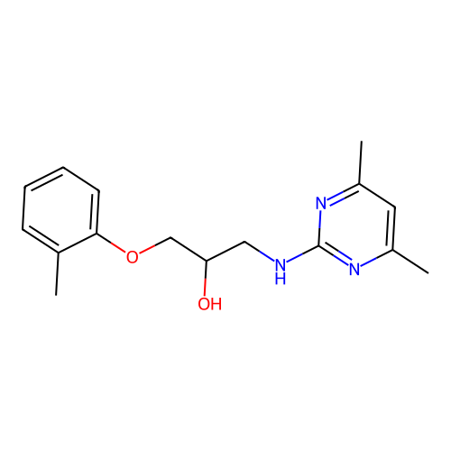 1-(4,6-Dimethyl-pyrimidin-2-ylamino)-3-o-tolyloxy-propan-2-ol structure