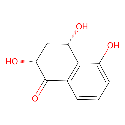 (2R,4S)-2,4,5-trihydroxy-3,4-dihydro-2H-naphthalen-1-one structure