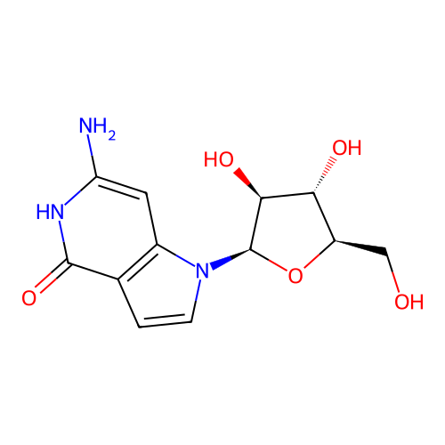 6-Amino-1-arabinofuranosyl-1H-pyrrolo(3,2-c)pyridin-4(5H)-one structure