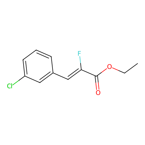(E)-2-Fluoro-3-(3-chlorophenyl)-propenoic acid, ethyl ester structure