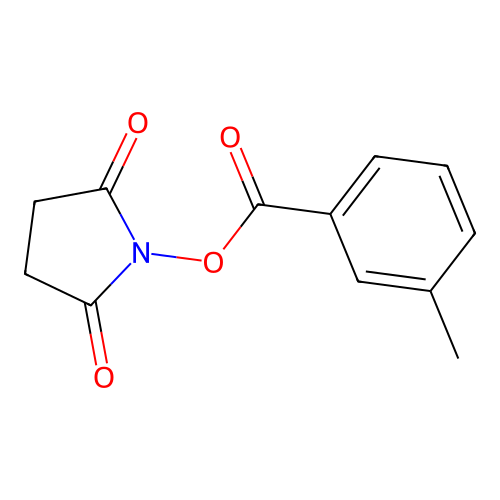 Benzoic acid, 3-methyl-, 2,5-dioxo-1-pyrrolidinyl ester structure