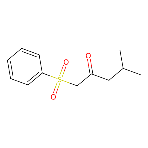 1-(Benzenesulfonyl)-4-methylpentan-2-one structure