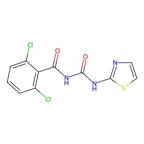 N-(2,6-dichlorobenzoyl)-N'-(1,3-thiazol-2-yl)urea structure