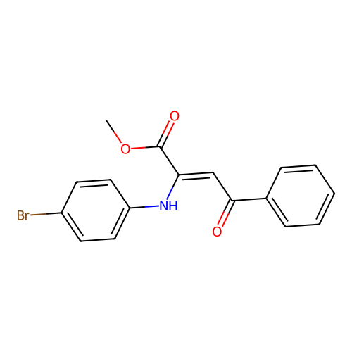 Methyl 2-[(4-bromophenyl)amino]-4-oxo-4-phenyl-2-butenoate structure