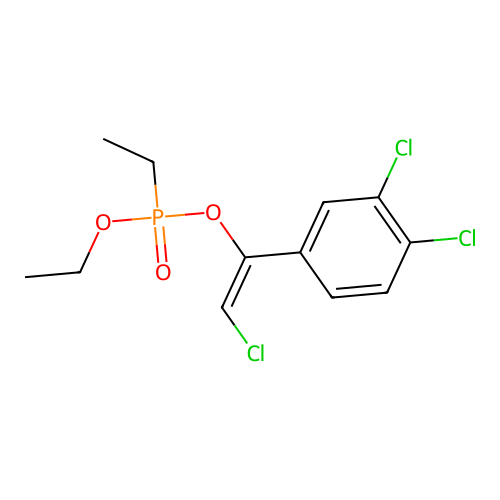 1,2-dichloro-4-[(E)-2-chloro-1-[ethoxy(ethyl)phosphoryl]oxyethenyl]benzene structure