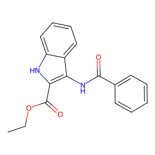 ethyl 3-benzamido-1H-indole-2-carboxylate structure