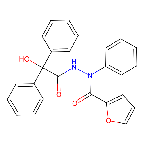 N'-(2-hydroxy-2,2-diphenylacetyl)-N-phenylfuran-2-carbohydrazide structure