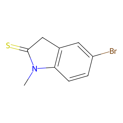 5-bromo-1-methyl-3H-indole-2-thione structure