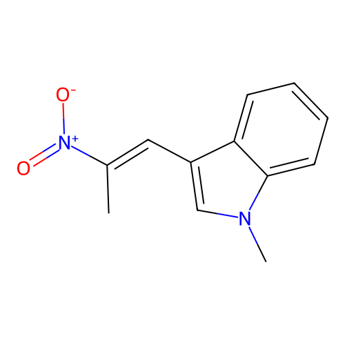 1-methyl-3-[(1E)-2-nitroprop-1-en-1-yl]-1H-indole structure