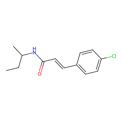 (2E)-N-(butan-2-yl)-3-(4-chlorophenyl)prop-2-enamide structure