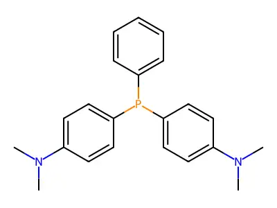 Benzenamine, 4,4'-(phenylphosphinidene)bis[N,N-dimethyl- structure