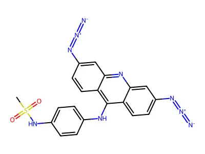 N-(4-((3,6-Diazido-9-acridinyl)amino)phenyl)methanesulfonamide structure