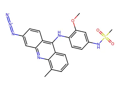 N-(4-((3-Azido-5-methyl-9-acridinyl)amino)-3-methoxyphenyl)methanesulfonamide structure