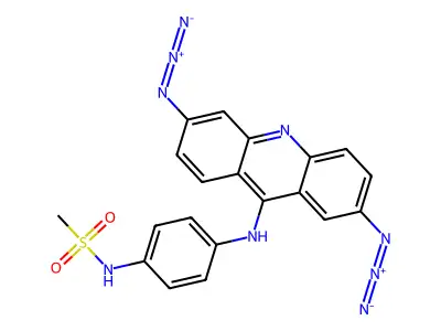 N-(4-((2,6-Diazido-9-acridinyl)amino)phenyl)methanesulfonamide structure