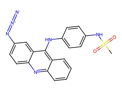 N-(4-((2-Azido-9-acridinyl)amino)phenyl)methanesulfonamide structure