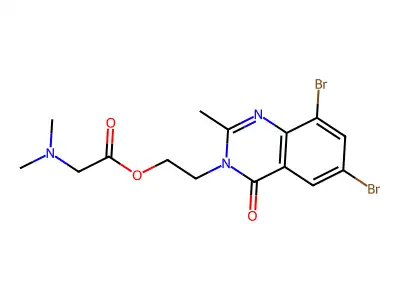 2-(6,8-Dibromo-2-methyl-4-oxoquinazolin-3(4H)-yl)ethyl N,N-dimethylglycinate structure