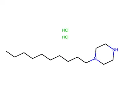 Piperazine, 1-decyl-, dihydrochloride structure