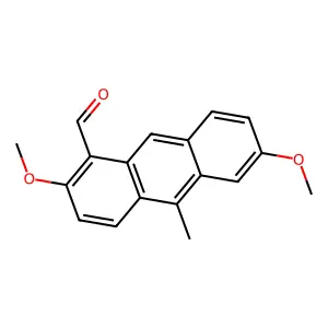 2,6-Dimethoxy-10-methyl-1-anthracenecarbaldehyde structure