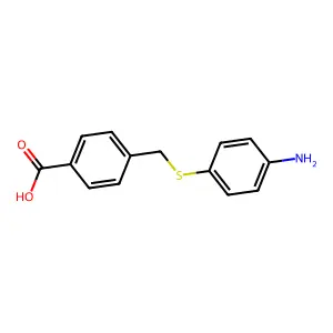 4-(((4-Aminophenyl)thio)methyl)benzoic acid structure