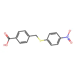 4-(((4-Nitrophenyl)thio)methyl)benzoic acid structure