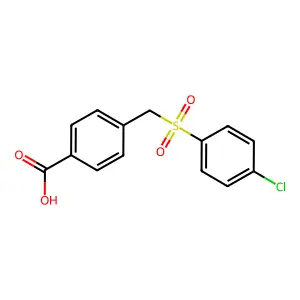 4-(((4-Chlorophenyl)sulfonyl)methyl)benzoic acid structure