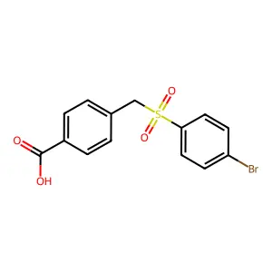 4-{[(4-Bromophenyl)sulfonyl]methyl}benzoic acid structure