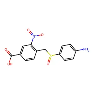 4-(((4-Aminophenyl)sulfinyl)methyl)-3-nitrobenzoic acid structure