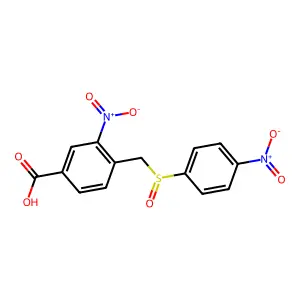 3-Nitro-4-(((4-nitrophenyl)sulfinyl)methyl)benzoic acid structure