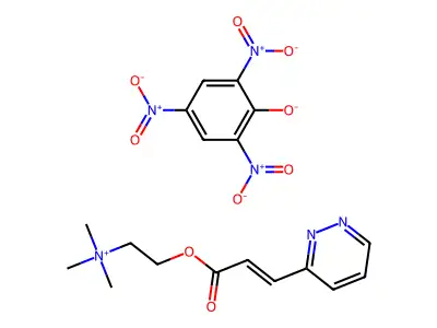 N,N,N-Trimethyl-2-{[(2E)-3-(3-pyridazinyl)-2-propenoyl]oxy}e structure