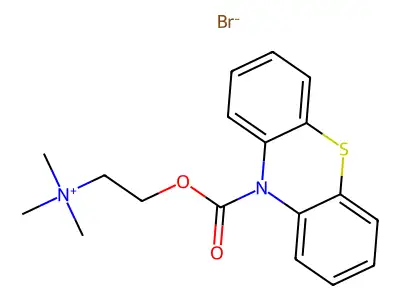 Choline, bromide, 10-phenothiazinecarboxylate structure