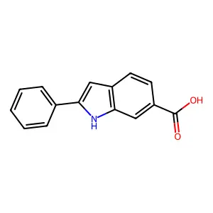 2-phenyl-1H-indole-6-carboxylic acid structure