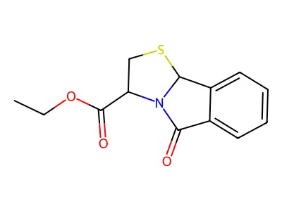 Ethyl 5-oxo-2,3,5,9b-tetrahydro[1,3]thiazolo[2,3-a]isoindole-3-carboxylate structure