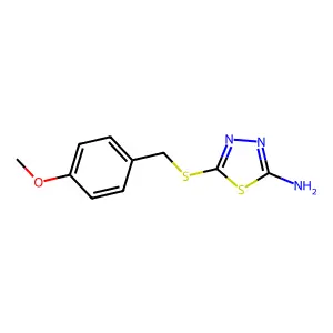 1,3,4-Thiadiazol-2-amine, 5-[[(4-methoxyphenyl)methyl]thio]- structure