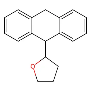 Furan, 2-(9,10-dihydro-9-anthracenyl)tetrahydro- structure
