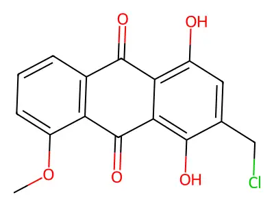 2-(Chloromethyl)-1,4-dihydroxy-8-methoxyanthracene-9,10-dione structure